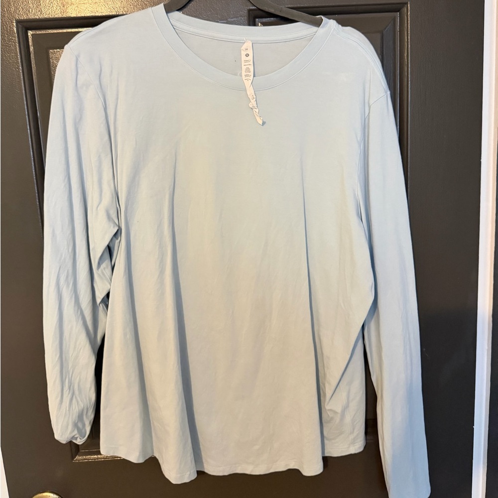 Lululemon light blue long sleeve love tee